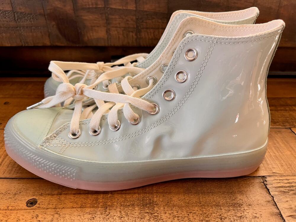Converse Chuck Taylor 70 Hi Patent Leather Sz W 8.5- M 6.5 Unisex Mint Green